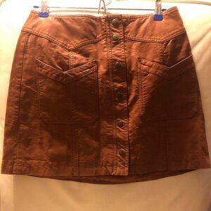 Free People Vegan Leather Skirt- size 8